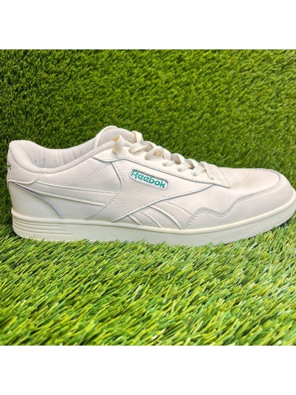 Reebok Court Advance Galaxy Mens Size 10.5 Ivory Athletic Leather Shoes Sneakers